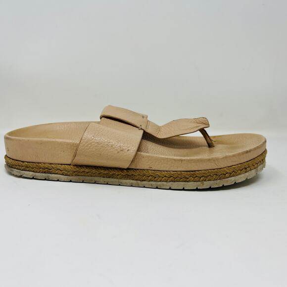 Vince Pebble Leather Thong Sandal Flip Flop - 6 - Picture 7 of 7